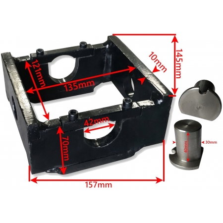 SIŁOWNIK SKOK 700mm 5TON + KOŁYSKA DO PRZYCZEPY
